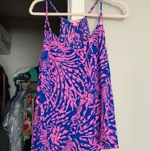 Lilly Pulitzer Silk Racker back blouse